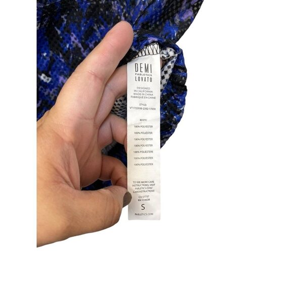 Fabletics By Demi Lovato Blue Black Damara Vest Multicolor Size Small - Picture 6 of 7